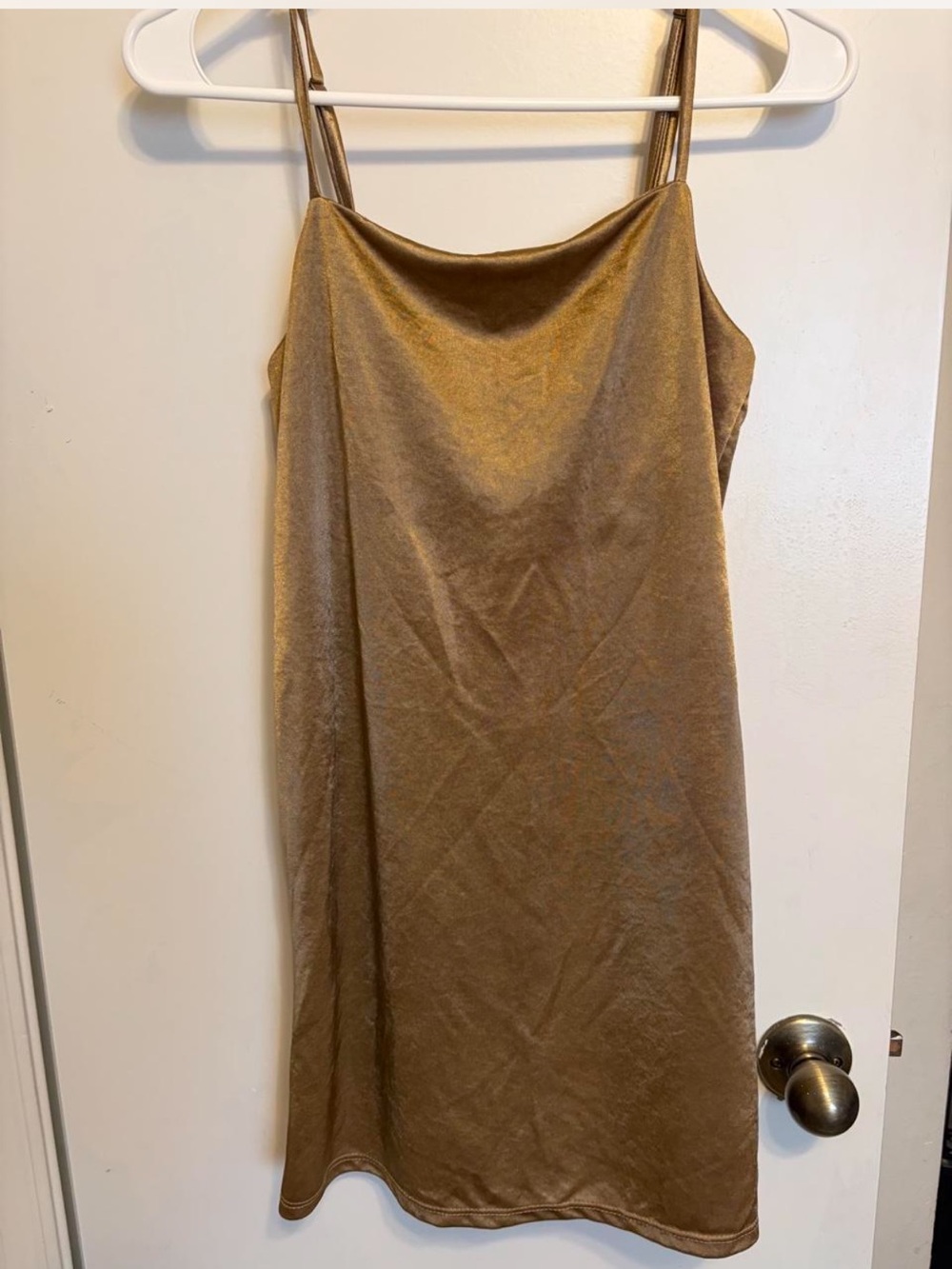 Audrey 3+1 Gold-Brown Slip Dress